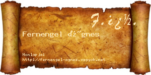 Fernengel Ágnes névjegykártya